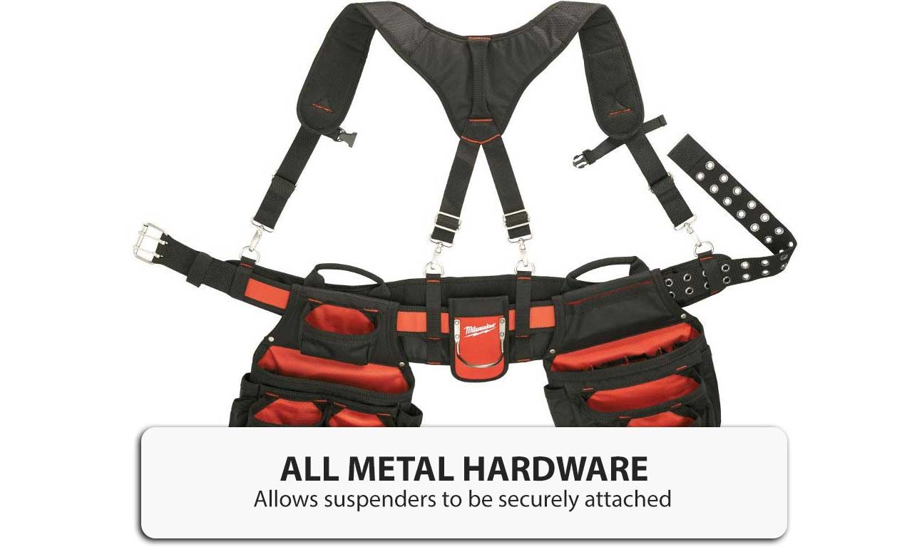 Milwaukee 48228120 Contractor Work Belt with Suspension Rig 24 Pockets Tool Belt eBay
