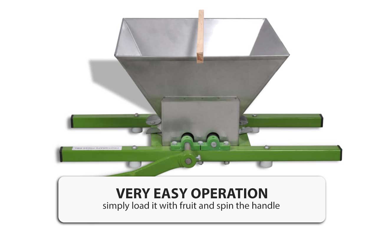 7L Steel Fruit Crusher Pulper Masher Grinder Apple Juice Wine Cider