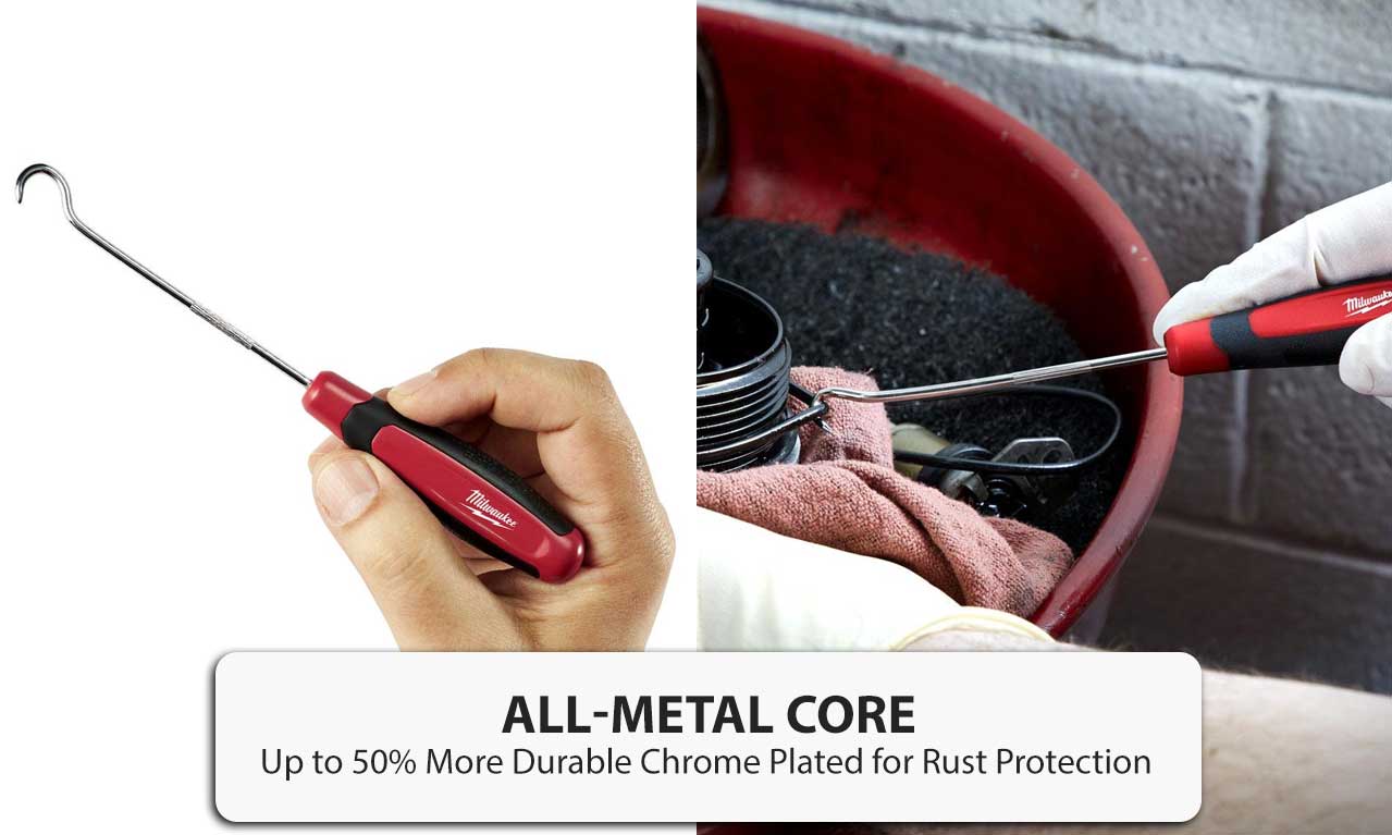 Milwaukee 4 Piece Hook & Pick Set AllMetal Core Chrome Plated Shanks
