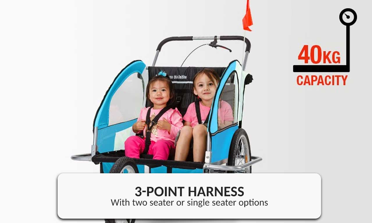 TagAlong Bike Trailer and Jogger Baby Kids Toddler Multi Use Pram