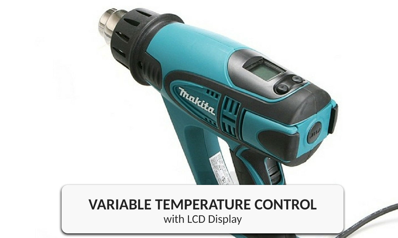 Makita HG6500 240V 2000W 70650 Variable Degree Heat Gun LCD Display w