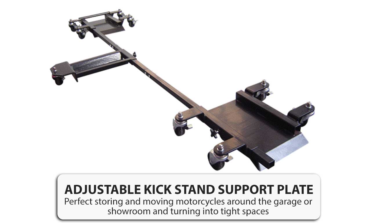 1500LBS Motorcycle Motorbike Garage Mover Loader Dolly Wheel Chock