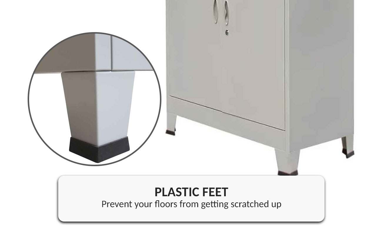 Steel Metal Storage Office Cabinet With 2 Drawers 4 Doors 3