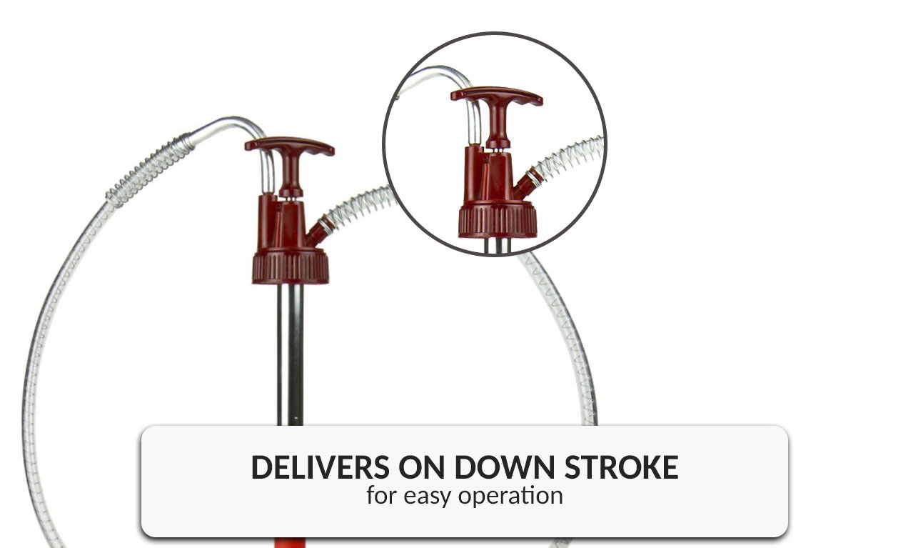 20L Macnaught Hand Operated 340mm Oil Drum Pump Lubemate Multi