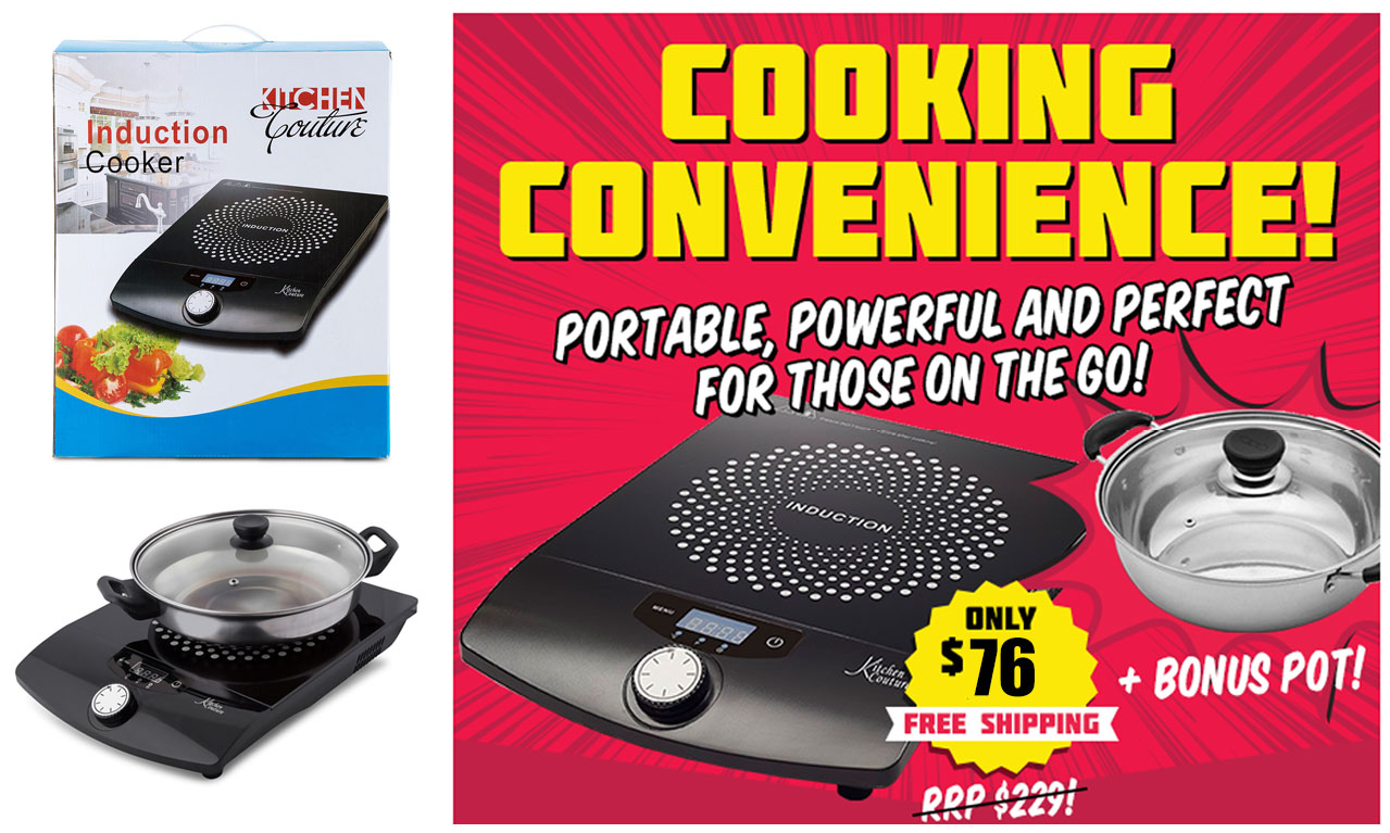 Electric Portable Induction Cooker Ceramic Kitchen Hotplate 2000W