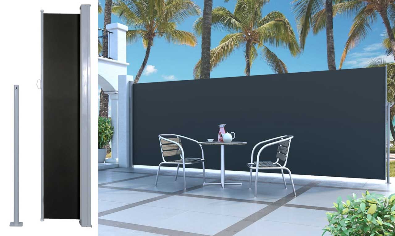 Retractable Side Awning Garden Patio Balcony Sunshade Privacy 160 x 500