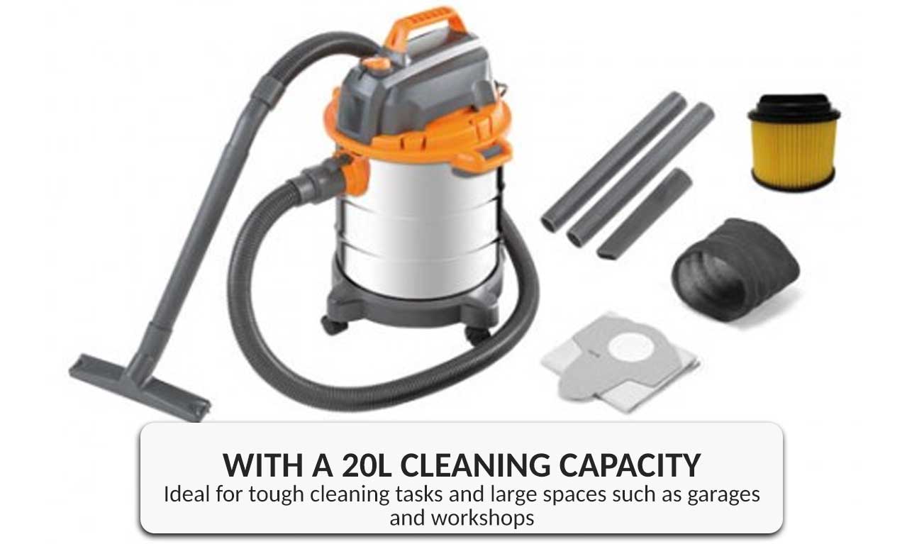 Vax VX40 Wet and Dry Vacuum Cleaner 20L 1250W Portable Industrial Heavy